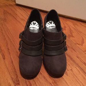 Gray heeled booties LOWERED TO LOWEST PRICE